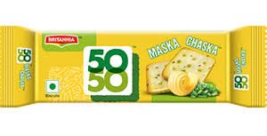 Britannia 50-50 Maska Chaska Salted Biscuits, 50 g
