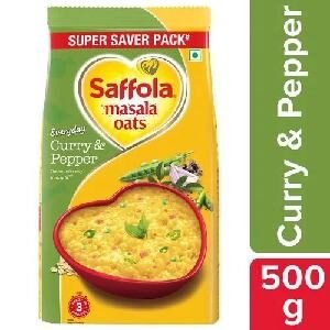 Saffola Masala Oats Curry & Pepper – 500 gm