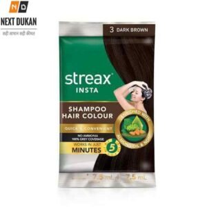 Streax Insta Shampoo Hair Colour-Natural Brown