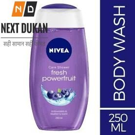 NIVEA Shower Gel, Power Fruit Fresh Body Wash, 250ml