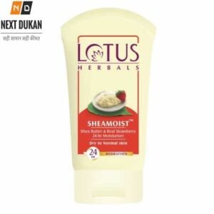 Lotus Herbals Sheamoist Shea Butter & Real Strawberry 24 Hrs Moisturiser, 60 g