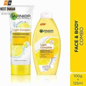Garnier Skin Naturals Light Complete Facewash & Garnier Skin Naturals Light Lotion, 175 ml (Pack of 2)