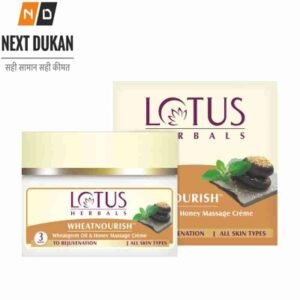 Lotus Herbals Wheatnourish Wheatgerm Oil and Honey Nourishment Massage Cream, 50g