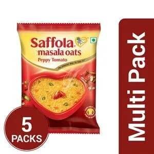 Saffola Masala Oats Peppy Tomato, 39g  pack of 5
