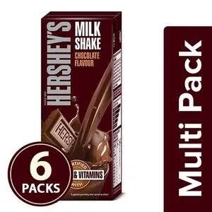 Hershey’s Milk Shake, Chocolate, 200ml pack of 6