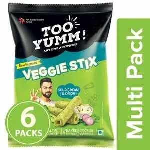 TooYumm! Veggie Stix, Sour Cream and Onion, 52g pack of 6