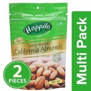 Happilo 100% Natural Premium Californian Almonds, 200g (Pack of 2)