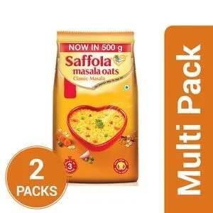 Saffola Masala Oats Classic Masala – 500 gm (Pack of 2)