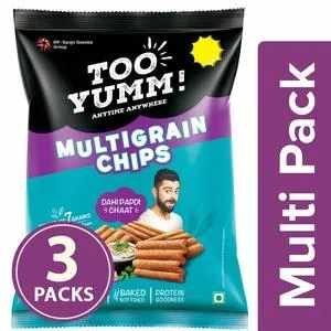 Too Yumm! Multigrain Chips, Dahi Papdi Chaat, 54g pack of 3