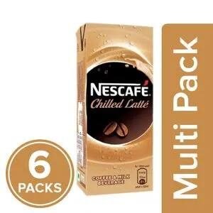 Nescafe Chilled Latte, 180 ml pack of 6