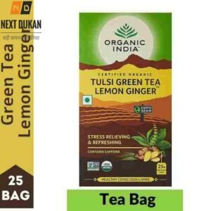 Organic India Tulsi Green Tea Lemon Ginger 25 Tea Bags