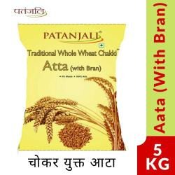 Patanjali Traditional Whole Wheat Chakki Atta with Bran 5 kg