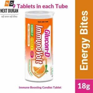 Glucon-D Immunovolt Energy Bite Tube (9 Chewable Tablets) 18gm