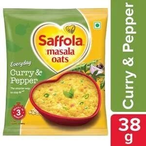 Saffola Masala Oats – Curry & Pepper, 38 g