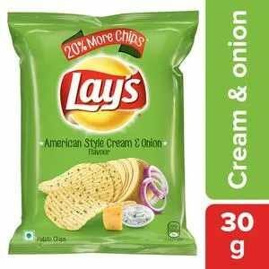 Lays Potato Chips, American Style Cream and Onion, 30g