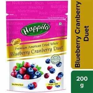 Happilo Premium Dried Whole Blueberry Cranberry Duet, 200g