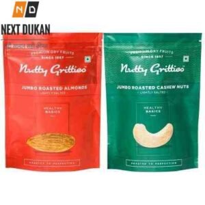Nutty Gritties Jumbo Roasted Combo (Almonds & Cashew), 200g Each