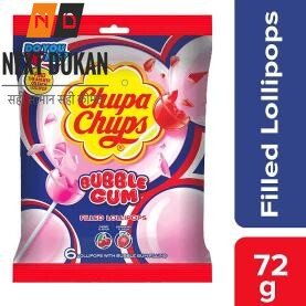 Chupa Chups Bubble Gum Filled Lollipops, 72g