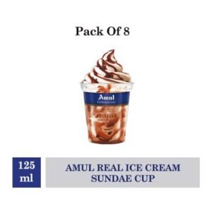 Amul Real Ice Cream Sundae cup 125ml(Pack of 8 pcs)