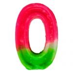 Number 0 b'day candle
